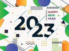 new year 2023 abstract vector background.