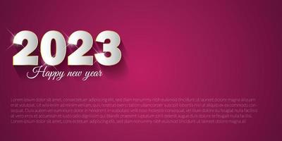 new year 2023 elegant beautiful vector design.