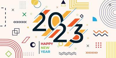 happy new year 2023 abstract background. vector