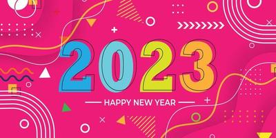 happy new year 2023 creative vector background design.