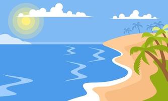 exotic beach background vector