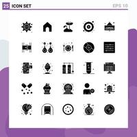 25 Creative Icons Modern Signs and Symbols of distribution board increase open goal Editable Vector Design Elements