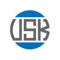 VSK letter logo design on white background. VSK creative initials circle logo concept. VSK letter design. vector