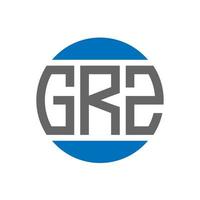 GRZ letter logo design on white background. GRZ creative initials circle logo concept. GRZ letter design. vector
