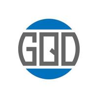 diseño de logotipo de letra gqo sobre fondo blanco. concepto de logotipo de círculo de iniciales creativas de gqo. diseño de letras gqo. vector