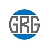 diseño de logotipo de letra grg sobre fondo blanco. concepto de logotipo de círculo de iniciales creativas grg. diseño de letras grg. vector