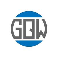 diseño de logotipo de letra gqw sobre fondo blanco. concepto de logotipo de círculo de iniciales creativas de gqw. diseño de letras gqw. vector