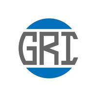 GRI letter logo design on white background. GRI creative initials circle logo concept. GRI letter design. vector