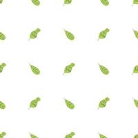 Simple leaf summer seamless pattern Green leaves feather on white background Trendy floral pattern Fabric design Natural hand drawn spring ecological vector. Fabric cloth wallpaper paper illustration. vector