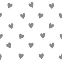 icono de corazón pequeño gris patrón sin costuras mínimo. patrón transparente de vector con pequeños corazones. fondo infantil escandinavo creativo para el día de san valentín. telón de fondo abundante neutral monocromo.