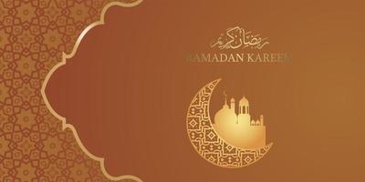 vector de saludo de ramadán simple y elegante