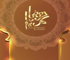 Ramadan kareem poster,  Arabic Calligraphy vector