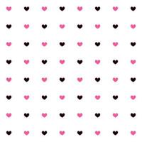 Seamless love heart design vector background. Black pink Heart Seamless pattern on Valentine's day. The seamless texture with hart.