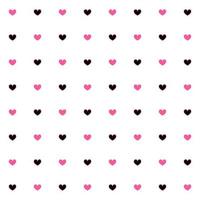 Seamless love heart design vector background. Black pink Heart Seamless pattern on Valentine's day. The seamless texture with hart.