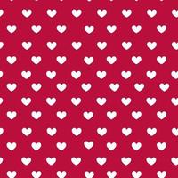 White hearts on bright red background seamless pattern. Seamless love heart design vector background. Seamless pattern on Valentine's day. The seamless texture with hart.