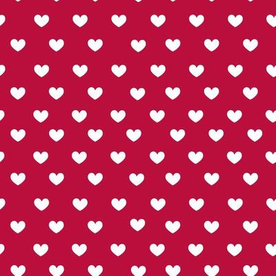 White hearts on bright red background seamless pattern. Seamless love heart design vector background. Seamless pattern on Valentine's day. The seamless texture with hart.