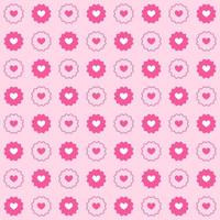 Pink hearts simple vector.Seamless love heart design vector background. Seamless pattern on Valentine's day. The seamless texture with hart.