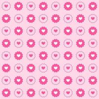 Pink hearts simple vector.Seamless love heart design vector background. Seamless pattern on Valentine's day. The seamless texture with hart.