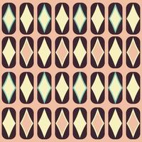 Retro vintage Mid Century pattern in 70s style. Vector illustration