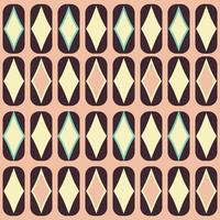 Retro vintage Mid Century pattern in 70s style. Vector illustration