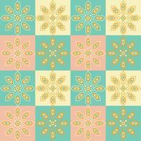 Retro vintage Floral pattern in 70s style. Vector illustration