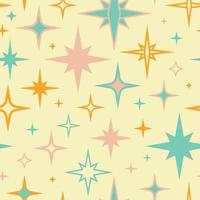 Retro vintage Mid Century pattern in 70s style. Vector illustration