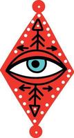 magical mystical eye. Vector illustration in doodle style