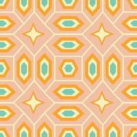 Retro vintage Mid Century pattern in 70s style. Vector illustration