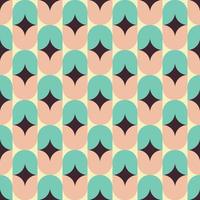 Retro vintage Mid Century pattern in 70s style. Vector illustration