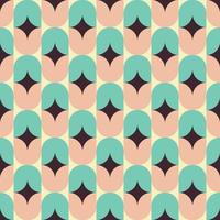 Retro vintage Mid Century pattern in 70s style. Vector illustration