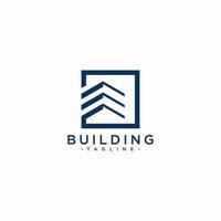 abstract building logo square shape vector