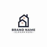 abstract renew home logo vector