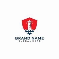 abstract lighthouse logo design vector