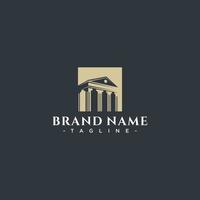 justice law building illustration logo vector