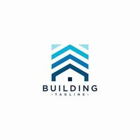 abstract building logo square shape vector