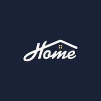 home typography logo design vector