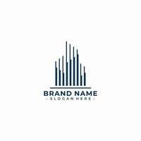 abstract digital building logo vector