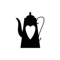 modern silhouette teapot vector illustration