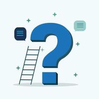 Question mark flat concept vector