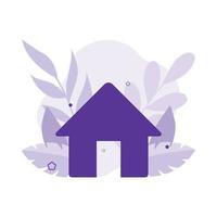 Home user interface concept flat vector illustration