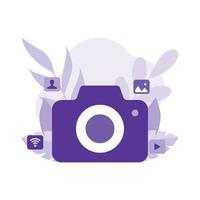 Camera flat concept vector illustration