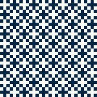 Seamless pattern Vector of geometric cross square pattern with color white and blue navy color. Background design in mimimal concept for fabric cloth pattern , decoration or wallpaper.
