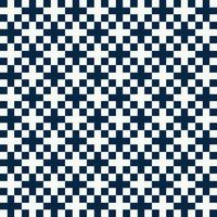 Seamless pattern Vector of geometric cross square pattern with color white and blue navy color. Background design in mimimal concept for fabric cloth pattern , decoration or wallpaper.