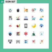 25 Universal Flat Colors Set for Web and Mobile Applications computing business devices services analysis Editable Vector Design Elements
