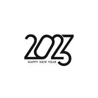 Happy New year 2023 text design decorative background vector