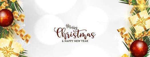 Modern Merry Christmas festival celebration beautiful banner design vector