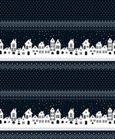 Knitted Christmas and New Year pattern. Wool Knitting Sweater Design. Wallpaper wrapping paper textile print. vector