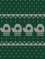 Knitted Christmas and New Year pattern vector