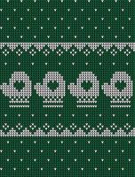 Knitted Christmas and New Year pattern vector