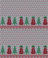 Knitted Christmas and New Year pattern in cow. Wool Knitting Sweater Design. Wallpaper wrapping paper textile print. vector